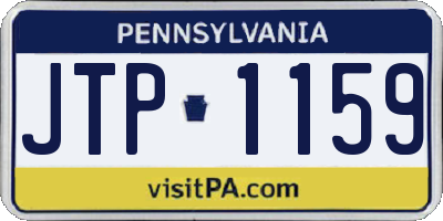 PA license plate JTP1159