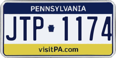 PA license plate JTP1174