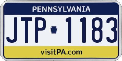 PA license plate JTP1183