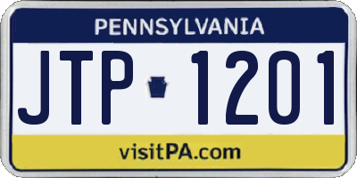 PA license plate JTP1201