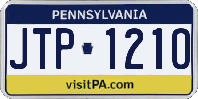 PA license plate JTP1210