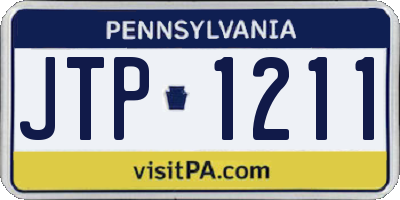 PA license plate JTP1211