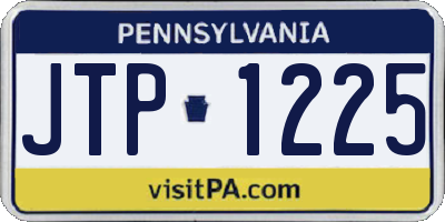 PA license plate JTP1225