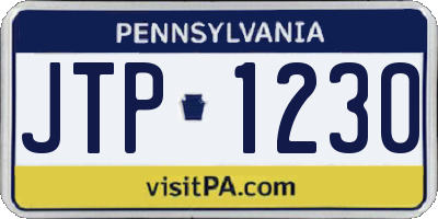 PA license plate JTP1230