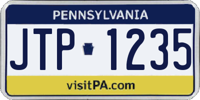 PA license plate JTP1235