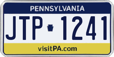 PA license plate JTP1241
