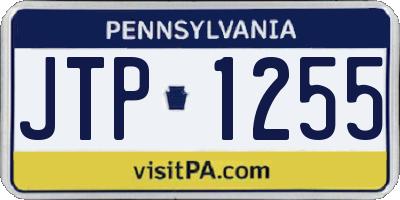 PA license plate JTP1255