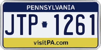 PA license plate JTP1261