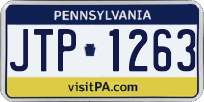 PA license plate JTP1263