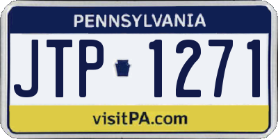 PA license plate JTP1271