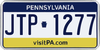 PA license plate JTP1277