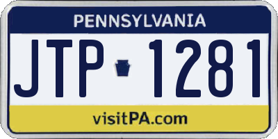PA license plate JTP1281
