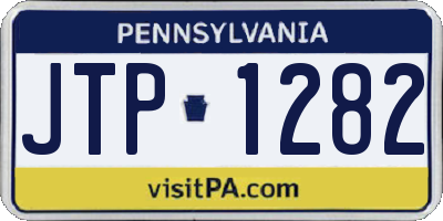 PA license plate JTP1282