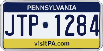 PA license plate JTP1284