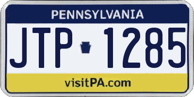 PA license plate JTP1285