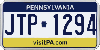 PA license plate JTP1294