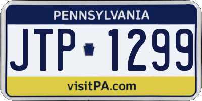PA license plate JTP1299