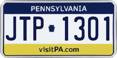 PA license plate JTP1301