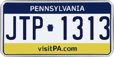 PA license plate JTP1313