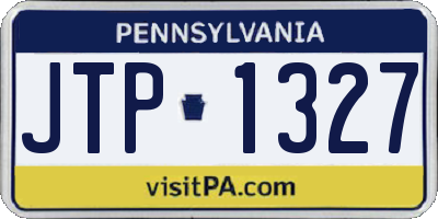 PA license plate JTP1327