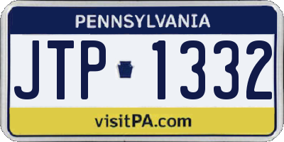 PA license plate JTP1332