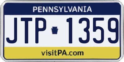 PA license plate JTP1359