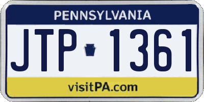 PA license plate JTP1361