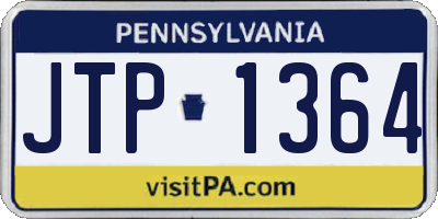 PA license plate JTP1364