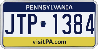 PA license plate JTP1384