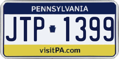 PA license plate JTP1399