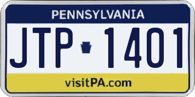 PA license plate JTP1401