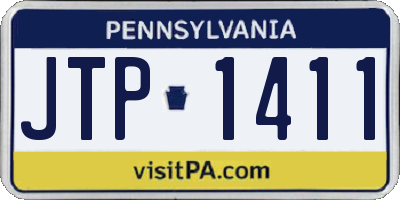 PA license plate JTP1411