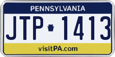 PA license plate JTP1413