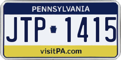 PA license plate JTP1415