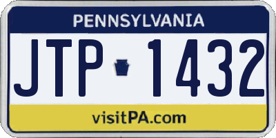 PA license plate JTP1432
