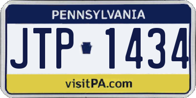 PA license plate JTP1434
