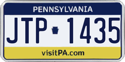 PA license plate JTP1435