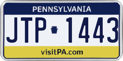 PA license plate JTP1443