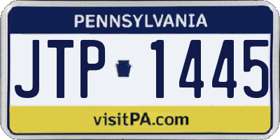 PA license plate JTP1445