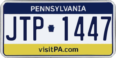 PA license plate JTP1447