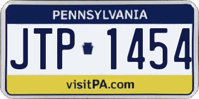 PA license plate JTP1454