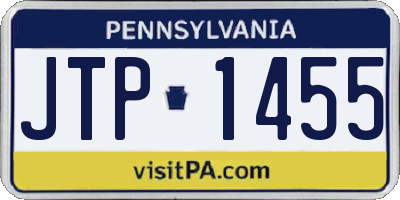 PA license plate JTP1455
