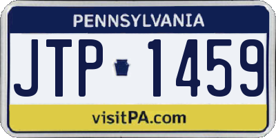 PA license plate JTP1459
