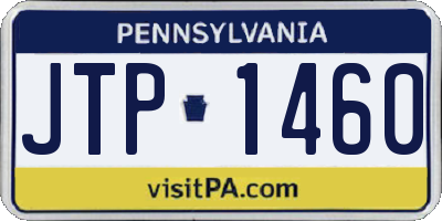 PA license plate JTP1460