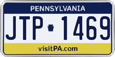PA license plate JTP1469