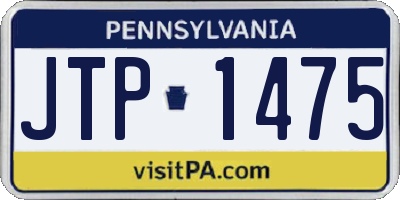 PA license plate JTP1475