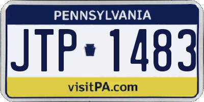 PA license plate JTP1483