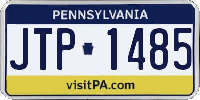 PA license plate JTP1485
