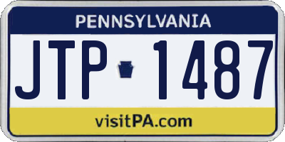 PA license plate JTP1487