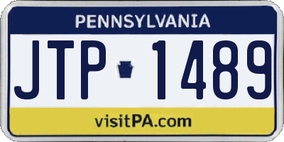 PA license plate JTP1489